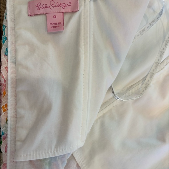Lilly Pulitzer Strapless embroidered floral mini dress sz 0 - Picture 5 of 5